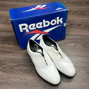 NEW Reebok White Wingtip Golf Shoes 9.5 M