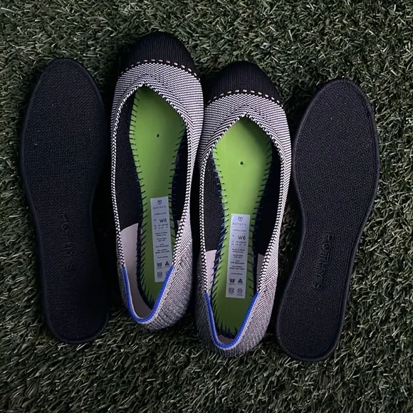 New Rothy’s “the flat” Grey Mist Captoe w/o box
