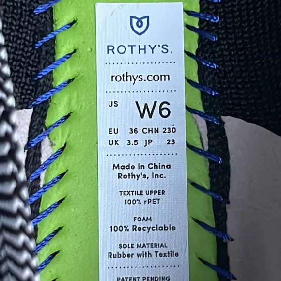 New Rothy’s “the flat” Grey Mist Captoe w/o box