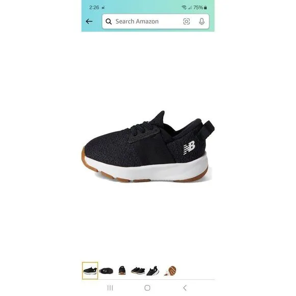 New Size 3 New Balance Black White Dynasoft Nergize V3 Slip On Athletic Sneakers