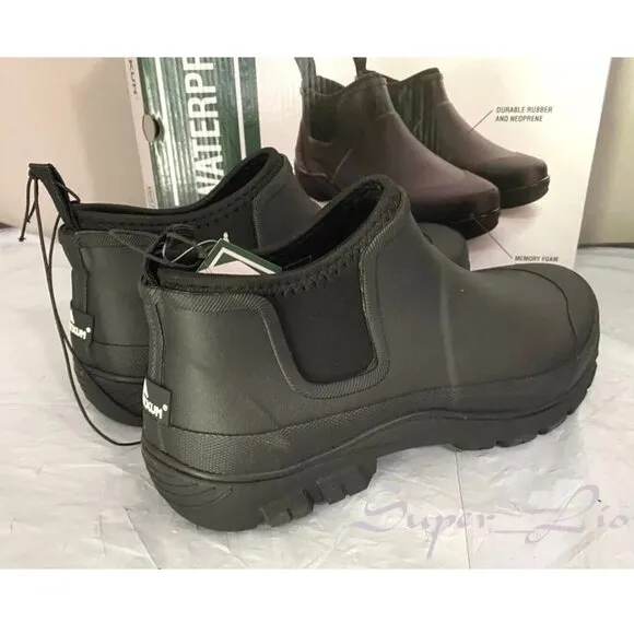 NEW Staheekum Men's Memory Foam Neoprene Ankle Rain Shoes