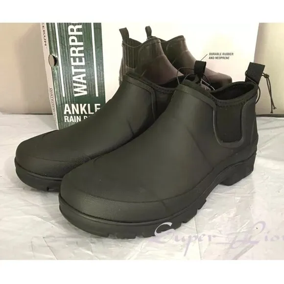NEW Staheekum Men's Memory Foam Neoprene Ankle Rain Shoes