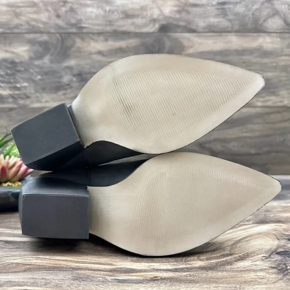 NEW Steve Madden 8M Terezza Grey Nubuck Pull On Pointed Toe Western Ankle Bootie