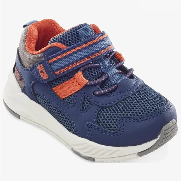 NEW Stride Rite Boys Sizes 5 - 6 (M &amp; W) Player Sneaker M2P Washable, Navy Multi