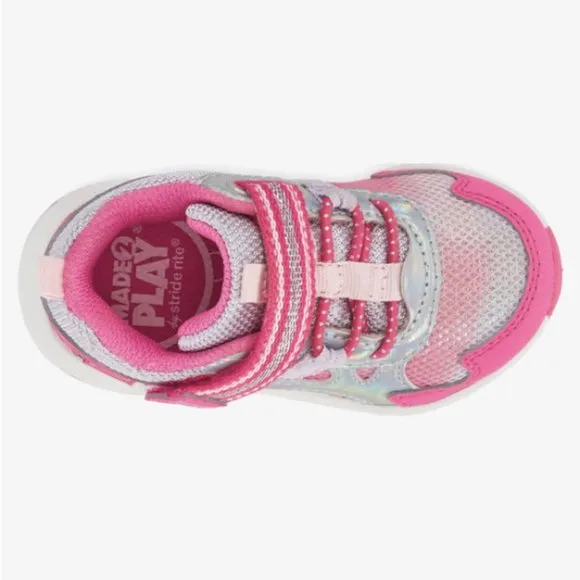 NEW Stride Rite Sizes 5- 10 Girls Player Sneaker Washable (M2P) - Pink Multi