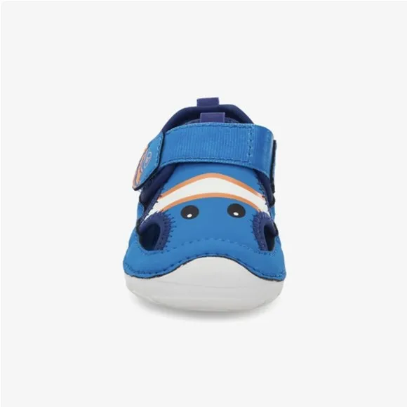 NEW Stride Rite Sizes 5- 6 (M &amp; W) Baby Boys Splash Sandal - Blue Clownfish