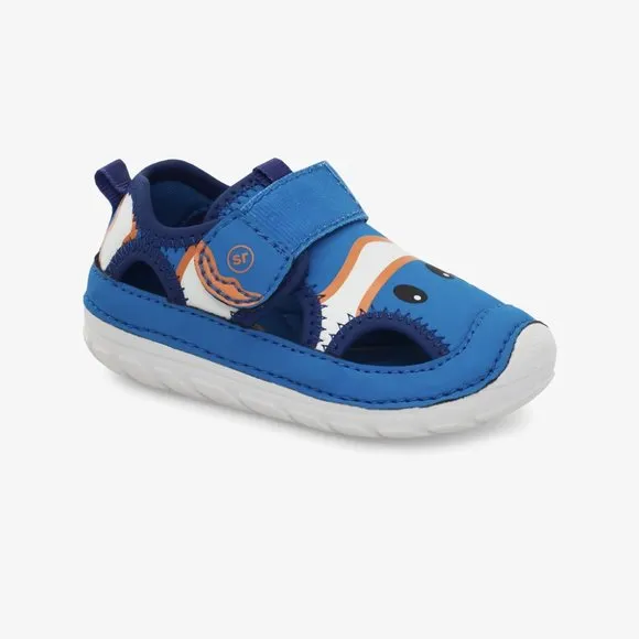 NEW Stride Rite Sizes 5- 6 (M &amp; W) Baby Boys Splash Sandal - Blue Clownfish