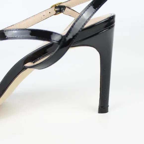 New Stuart Weitzman Kassidy Black Leather Heeled Sandal | Chic &amp; Timeless