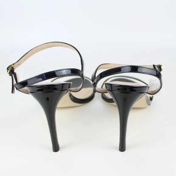 New Stuart Weitzman Kassidy Black Leather Heeled Sandal | Chic &amp; Timeless