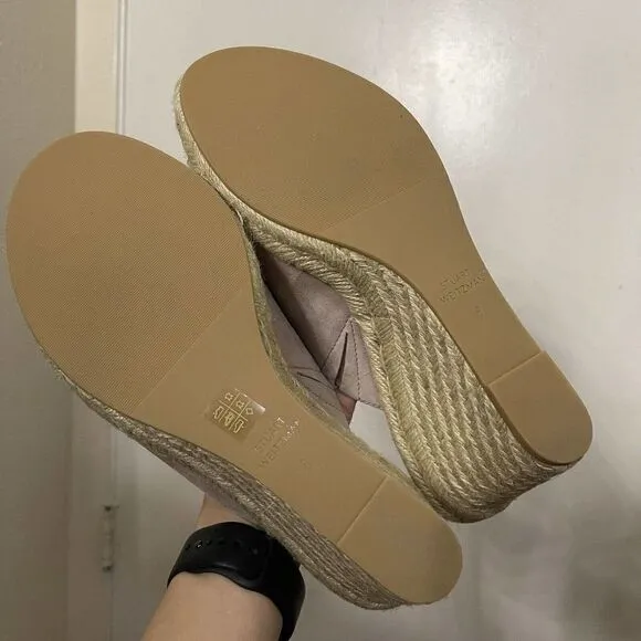 NEW! STUART WEITZMAN Pink Platform Mule Marabella Wedge Slip On Shoes 8 EU 38.5