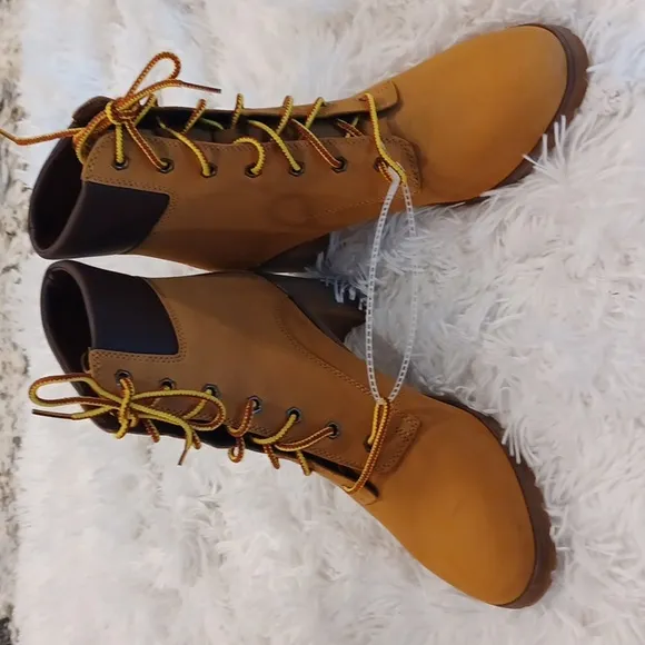 NEW TIMBERLAND Allington 6'' Womens Lace Up Heeled Boots SZ 8.5