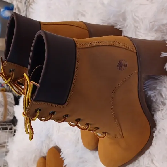 NEW TIMBERLAND Allington 6'' Womens Lace Up Heeled Boots SZ 8.5
