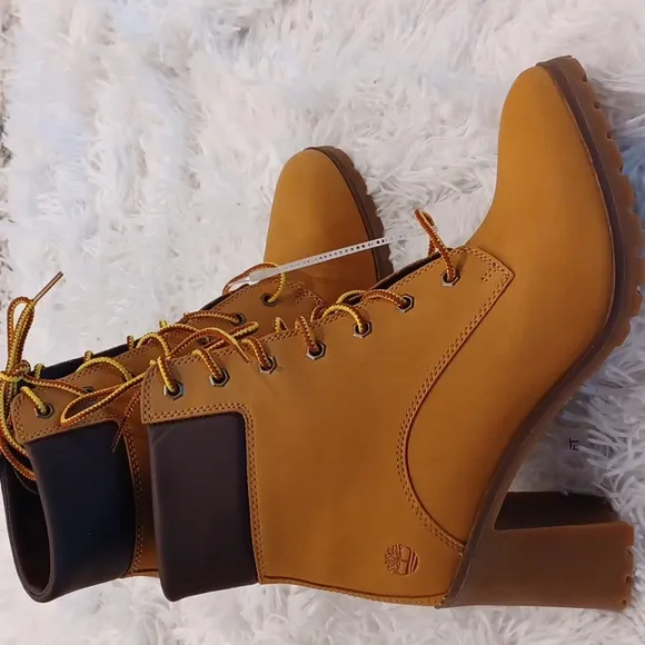 NEW TIMBERLAND Allington 6'' Womens Lace Up Heeled Boots SZ 8.5