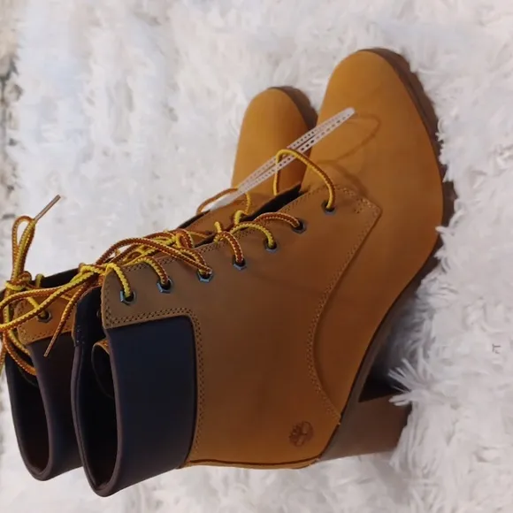 NEW TIMBERLAND Allington 6'' Womens Lace Up Heeled Boots SZ 8.5