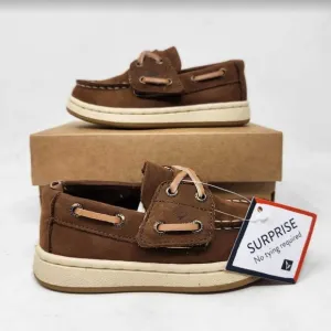New toddler boys 7.5W Sperry Cup II brown boat kids shoes 7.5 Wide