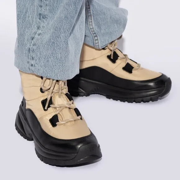NEW UGG Waterproof Yose Puffer Lace Up Boots Mustard Seed for women 763mn