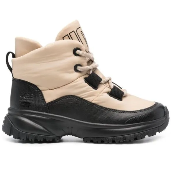 NEW UGG Waterproof Yose Puffer Lace Up Boots Mustard Seed for women 763mn