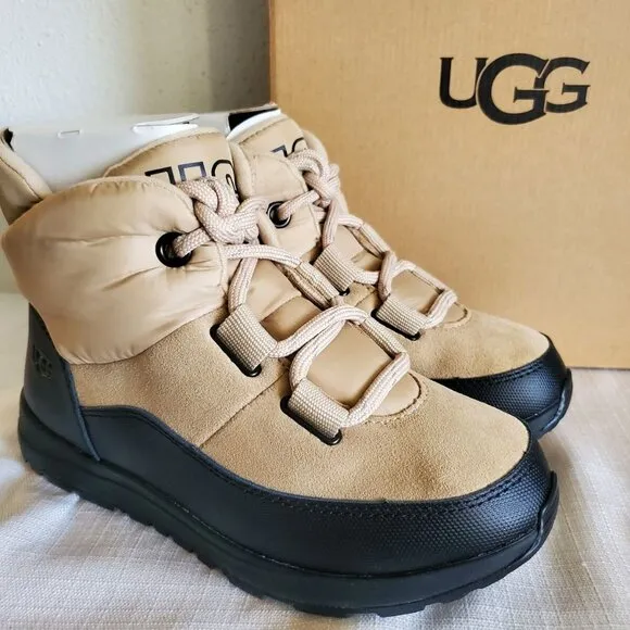 NEW UGG Waterproof Yose Puffer Lace Up Boots Mustard Seed for women 763mn