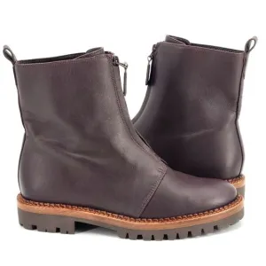 New Vince Cabria Front Zip Combat Boots Booties Water Resistant Size 5 Brown