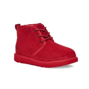 NEW w/Box UGG Kids Unisex nuemel ii Chukka Boot Samba Red Leather Suede Size 3