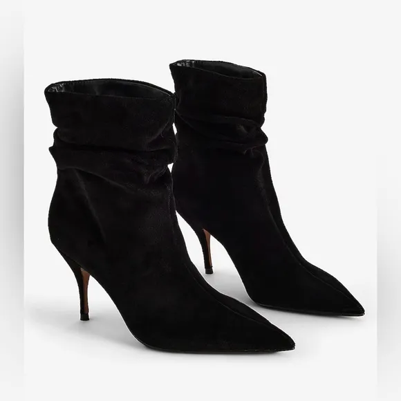 NEW with Tags (NWT) Brian Atwood x Express Suede Slouch Thin-Heeled Boots