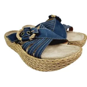 NEW Womens Earth Origins St Tropez Blue Espadrille Sandals shoes, size 10B $129