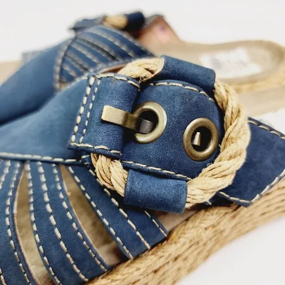 NEW Womens Earth Origins St Tropez Blue Espadrille Sandals shoes, size 10B $129