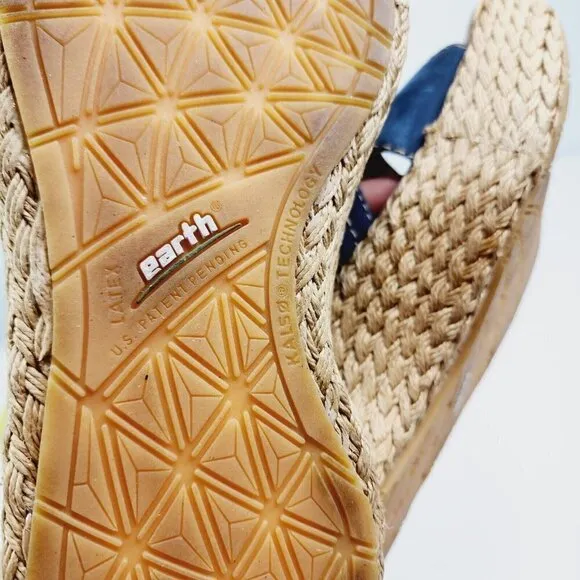 NEW Womens Earth Origins St Tropez Blue Espadrille Sandals shoes, size 10B $129