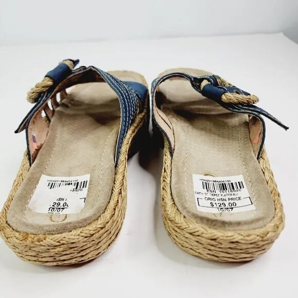 NEW Womens Earth Origins St Tropez Blue Espadrille Sandals shoes, size 10B $129