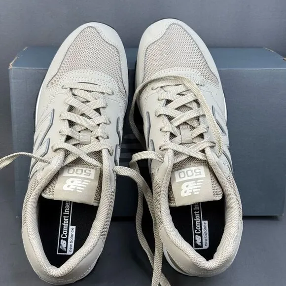 New Balance 500 sneakers beige athletic sneaker trainer shoes men’s size 8