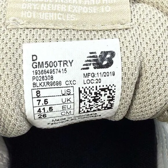 New Balance 500 sneakers beige athletic sneaker trainer shoes men’s size 8