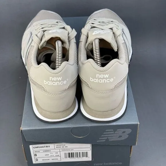 New Balance 500 sneakers beige athletic sneaker trainer shoes men’s size 8