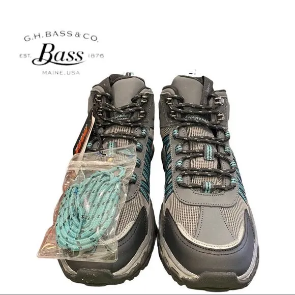 NEW G.H. Bass &amp; Co. Women's Water Resistant Peak Grey Hiker 2 Mid Boots