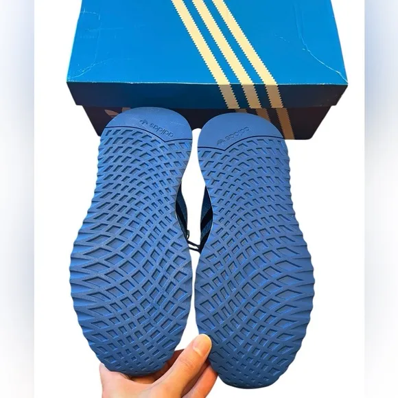 NIB Adidas Blue/White/Black U Path Run J Athletic Sneakers Boys Size 6