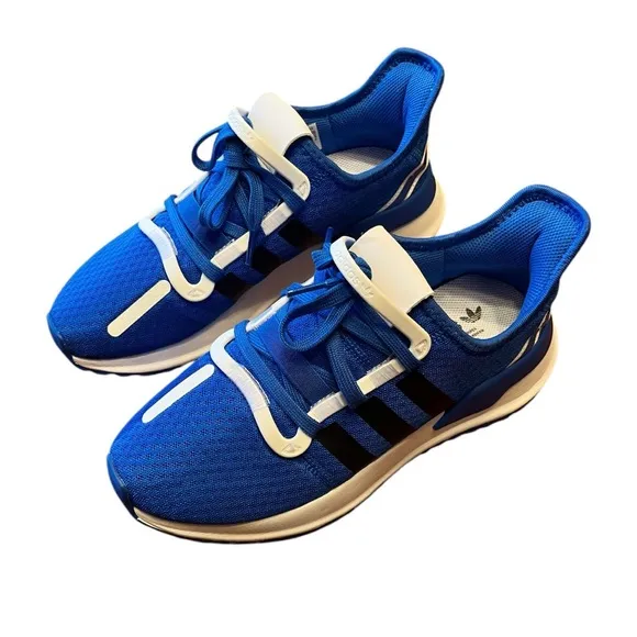 NIB Adidas Blue/White/Black U Path Run J Athletic Sneakers Boys Size 6