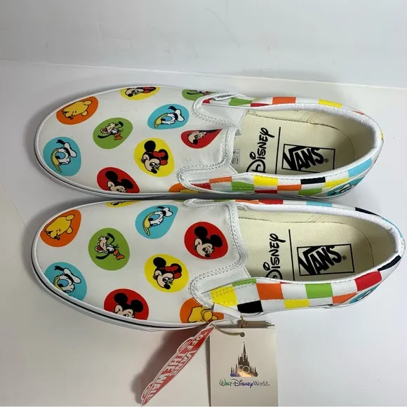 NIB. Disney Vans Sneakers. Adult Size 10. new with tag in box