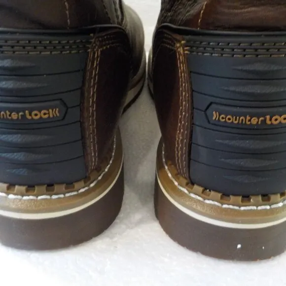 NIB Georgia Boots Mens 100% Leather Pull On Waterproof Boots #GB00369 Size 8W