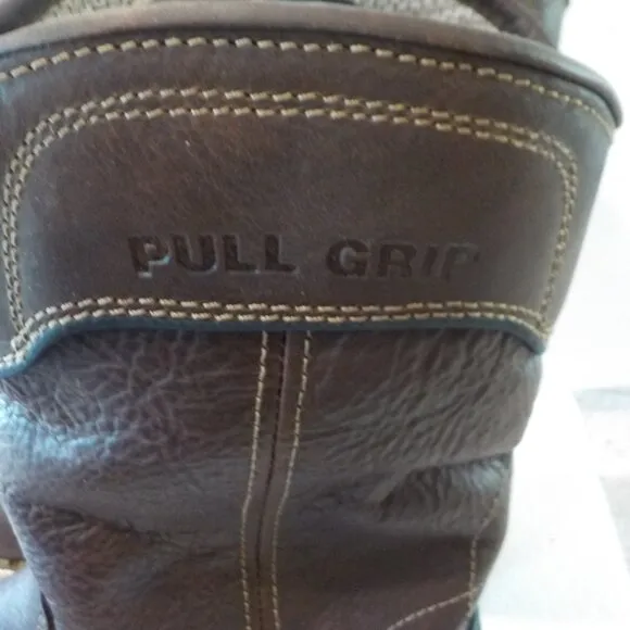 NIB Georgia Boots Mens 100% Leather Pull On Waterproof Boots #GB00369 Size 8W