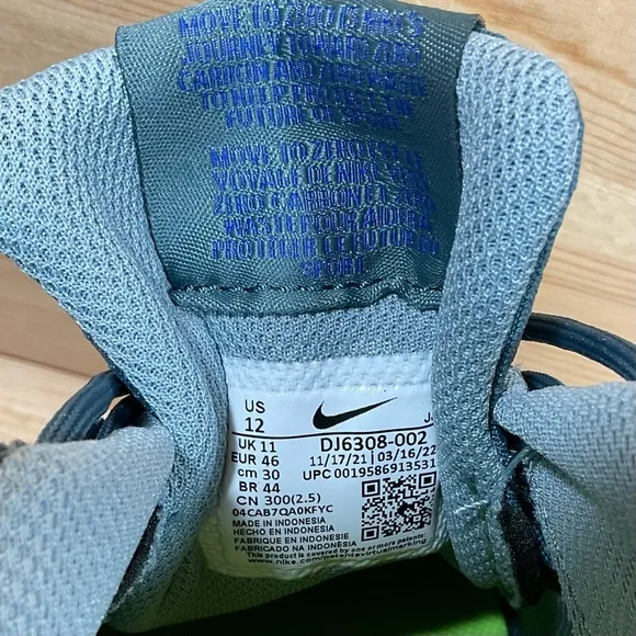 NIB Nike Men's Crater Impact SE Shoes# DJ6308 002Size Men’s 12green/grey
