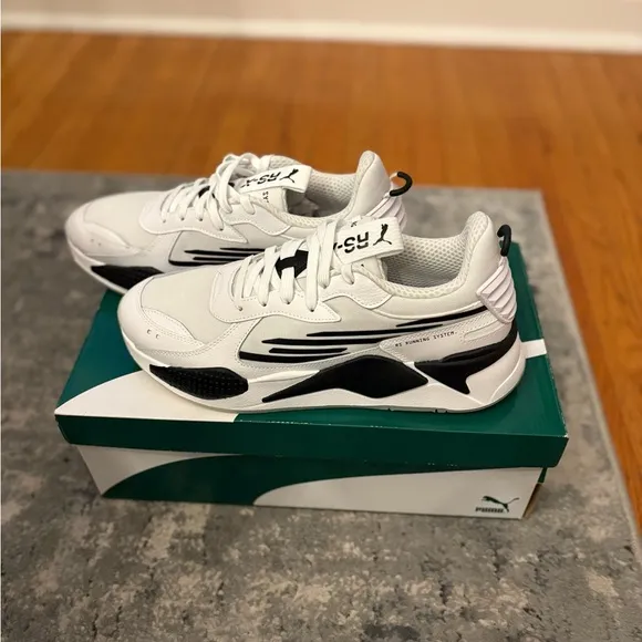 NIB! PUMA RS-X P.E.B. II Sneakers Men’s 11.5, White &amp; Black