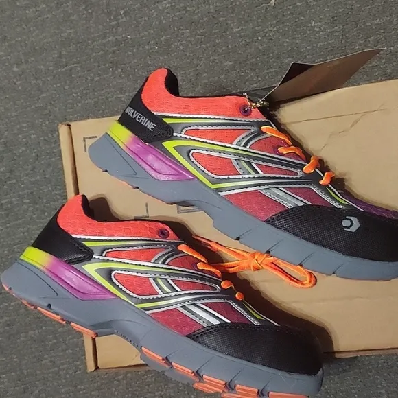 NIB Steel Toe Wolverine Memory Foam Shoes Size 5.5M
