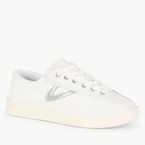 NIB Women’s Tretorn Size 9 Nylite Plus White Silver Leather Sneakers