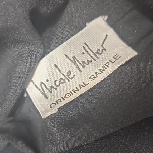 Nicole Miller Original Lace Cutout Black Cocktail Mini Dress