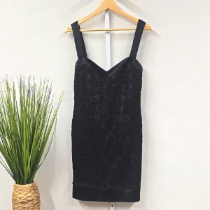 Nicole Miller Original Lace Cutout Black Cocktail Mini Dress