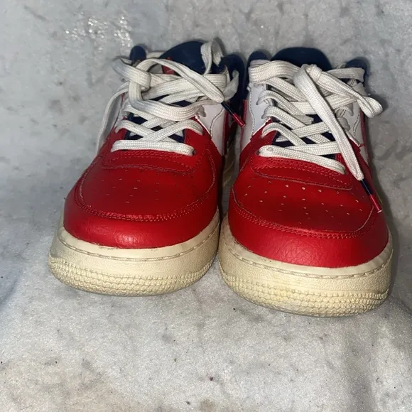 Nike 7Y Air Force 1 Low LV8 Independence Day Red White Blue Youth 820438…