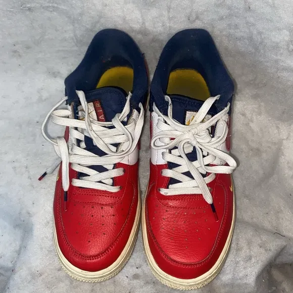 Nike 7Y Air Force 1 Low LV8 Independence Day Red White Blue Youth 820438…