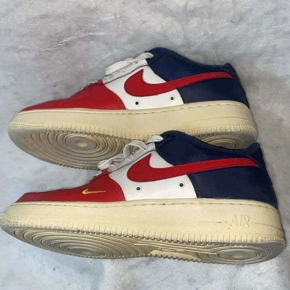 Nike 7Y Air Force 1 Low LV8 Independence Day Red White Blue Youth 820438…