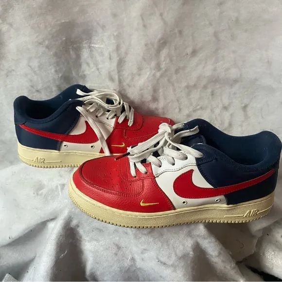 Nike 7Y Air Force 1 Low LV8 Independence Day Red White Blue Youth 820438…