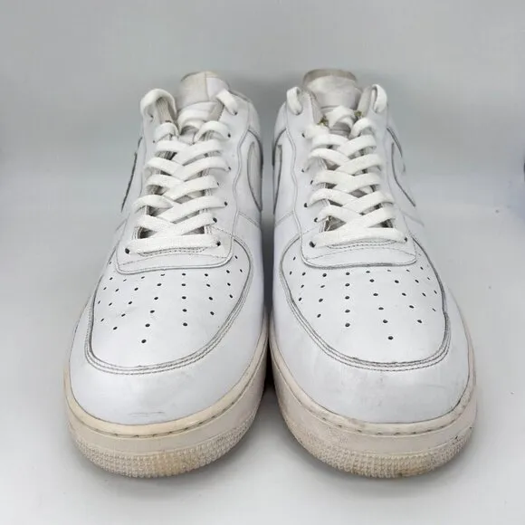 Nike Air Force 1 AF1 07 Low Men Size 18 Sneaker Shoes Triple White 315122-111