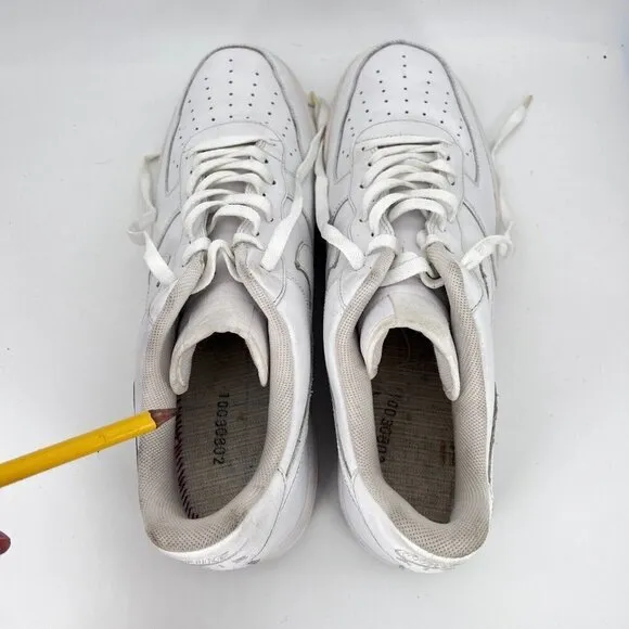 Nike Air Force 1 AF1 07 Low Men Size 18 Sneaker Shoes Triple White 315122-111